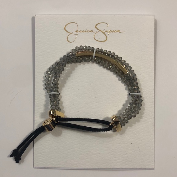 Jessica Simpson Jewelry - Jessica Simpson Adjustable Gray Bracelet
